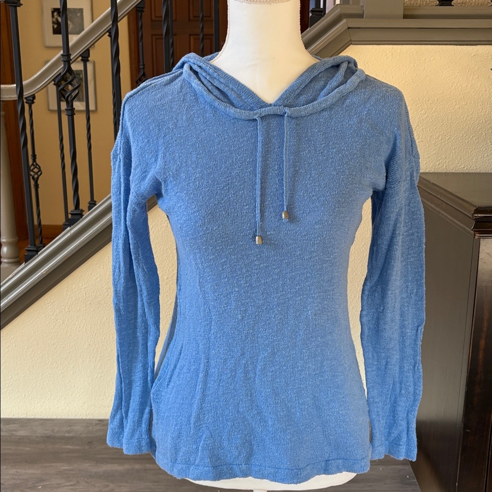 Tommy Bahama Blue Knit Hoodie Size Small
